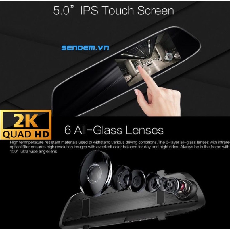 Camera hành trình gương Anytek T33 Full HD | BigBuy360 - bigbuy360.vn