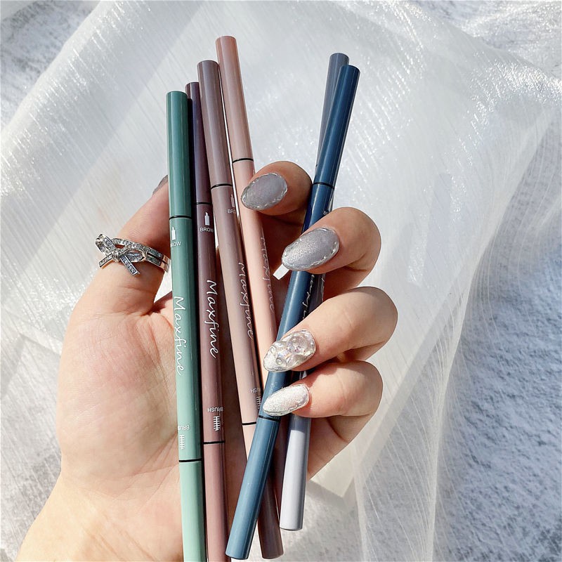 Bút chì kẻ lông mày trang điểm đầu tam giác siêu mịn màng chống thấm nước và mồ hôi