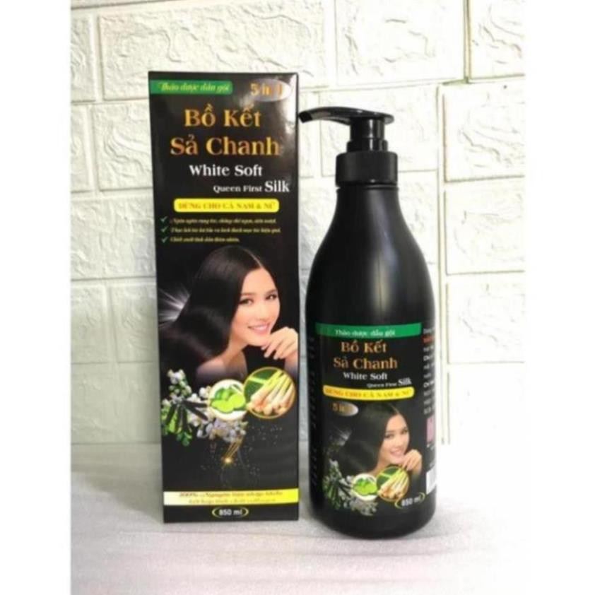 Dầu Gội Bồ Kết Sả Chanh White Soft 850ml cao cấp 5 trong 1 | BigBuy360 - bigbuy360.vn