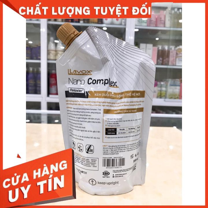 KEM DUỖI,ÉP NANO THẾ HỆ MỚI LAVOX NANO COMPLEX 500ml DUỖI THẲNG TÓC BÓNG MƯỢT KHÔNG CẦN DẬP LẠI SỐ 2 TIẾT KIỆM THỜI GIAN