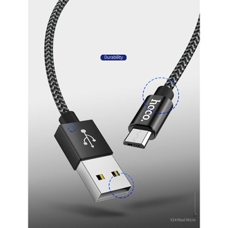 Cáp Sạc Nhanh Dây Dù Type C /Micro USB Hoco X14 1 Mét