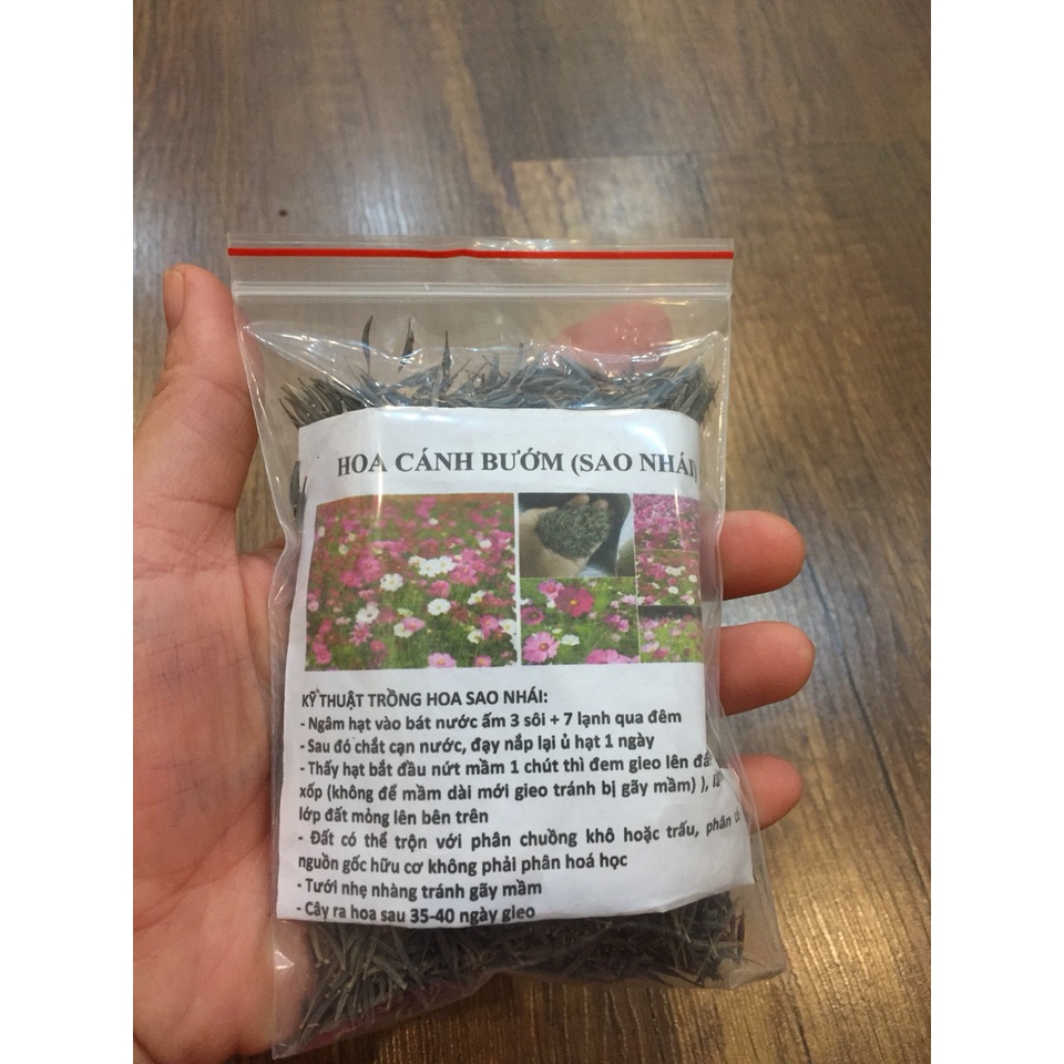 Hạt giống hoa sao nhái - cánh bướm mix màu GÓI NỬA LẠNG 50gr nhiều hạt (đỏ, hồng, trắng) đẹp tỷ lệ nảy mầm cao HSN005
