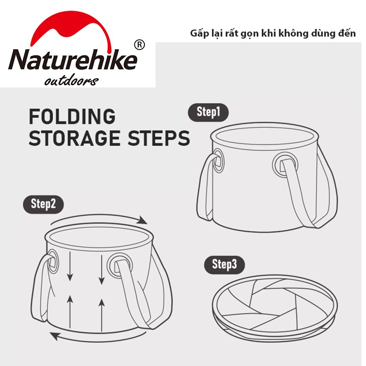 Xô đựng nước gấp gọn Nature Hike Glamping X20L