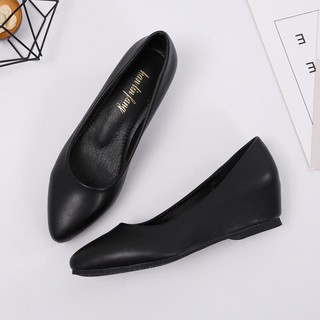 Giày bệt trơn mũi nhọn 3 cm a16