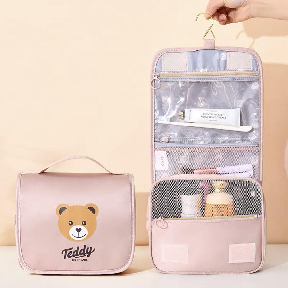 Túi Đựng Mỹ Phẩm Cỡ Lớn Họa Tiết Gấu Teddy Thời Trang Cho Nữ