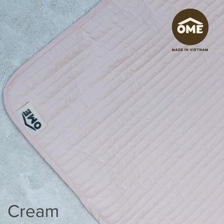 Lót chống thấm chần bông Ome kiêm trải sàn sọc ngang Hot trend Korea cho bé | Tấm lót chống thấm cho bé
