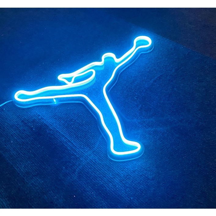 Đèn led Neon trang trí hình Jumpman Jordan | Đèn neon trang trí phòng ngủ, treo tường
