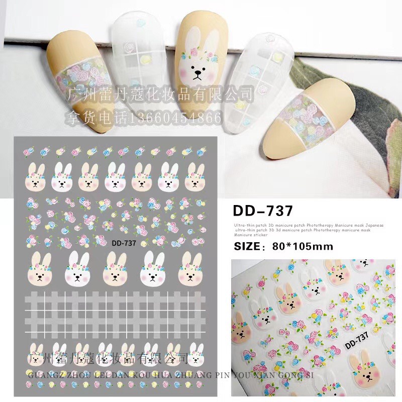 STICKER DÁN MÓNG HÌNH THỎ
