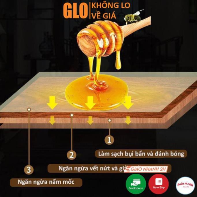 Sáp ong Beewax Đánh Bóng Sàn Gỗ Đồ Gỗ GloMart