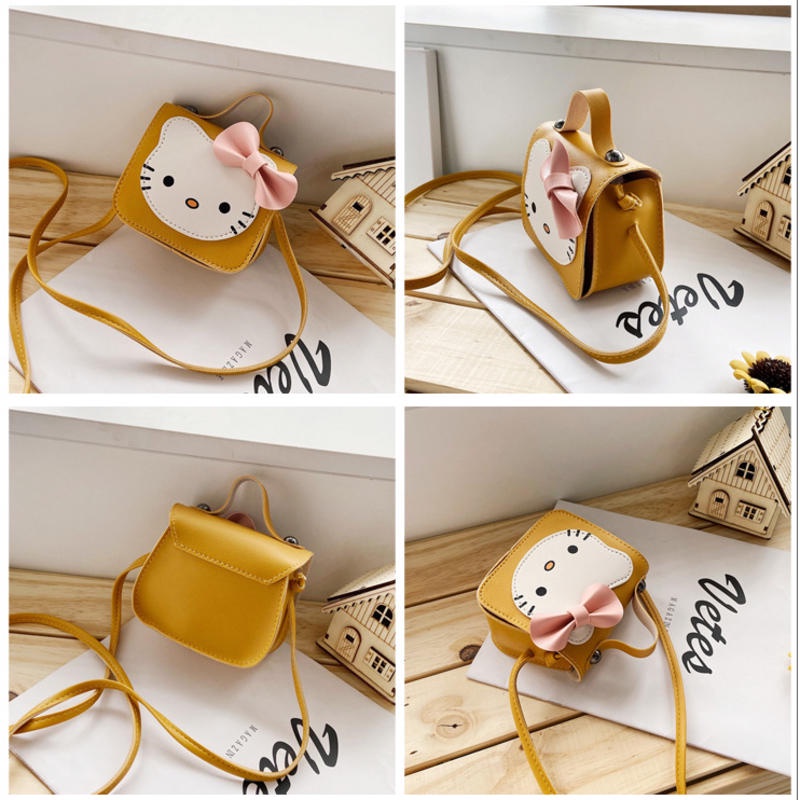 Túi Đeo Chéo Mini Hình Mèo Kitty Dễ Thương Cho Bé