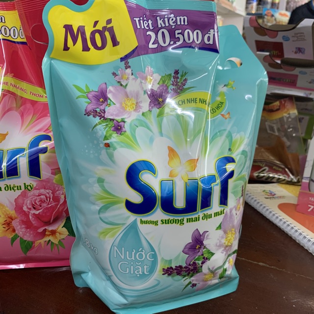 Nước Giặt Surf Túi 3,3kg Hương Hoa Cỏ Diệu Kỳ/Sương Mai Dịu Mát.
