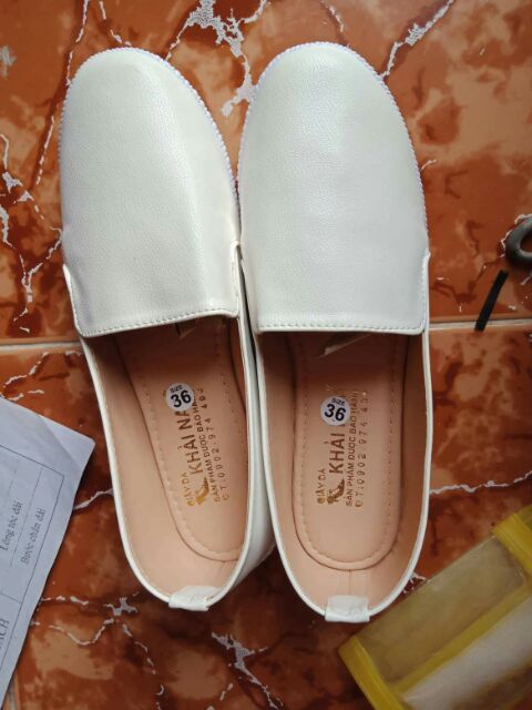 Giày Lười Nữ Khải Nam Màu Trắng 1 màu 4 size | BigBuy360 - bigbuy360.vn