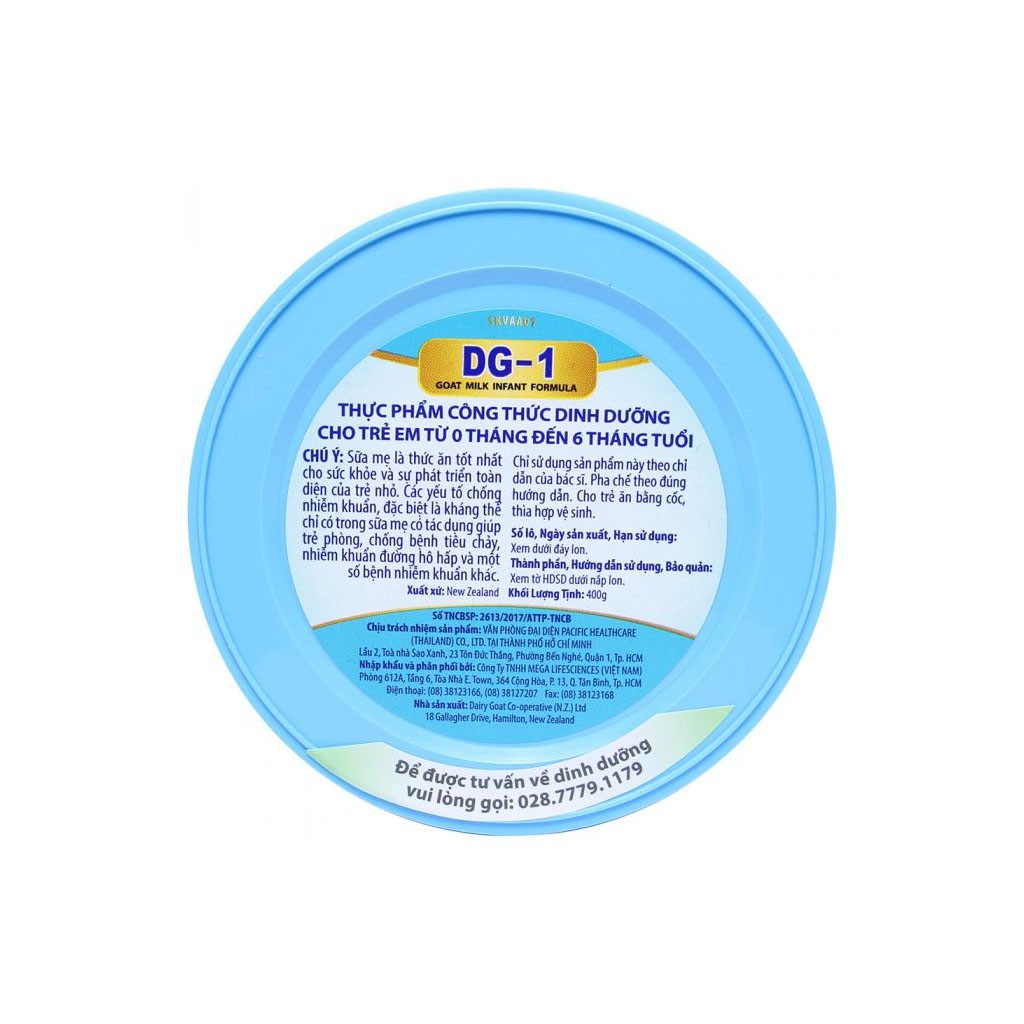 SỮA DÊ CÔNG THỨC DG 1/2/3 400G/800g DATE 2025