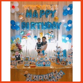 [FREE-SHIP] Combo Phụ Kiện Trang Trí Sinh Nhật Cho Bé set bóng+set bàn tiệc (HAPPYBIRTHDAY)