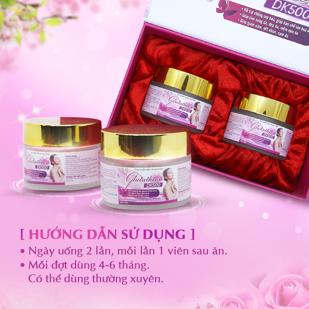 Viên Uống Ngăn Ngừa Lão Hóa, Giúp Sáng Da Và Làm Đẹp Da Glutathion DK500