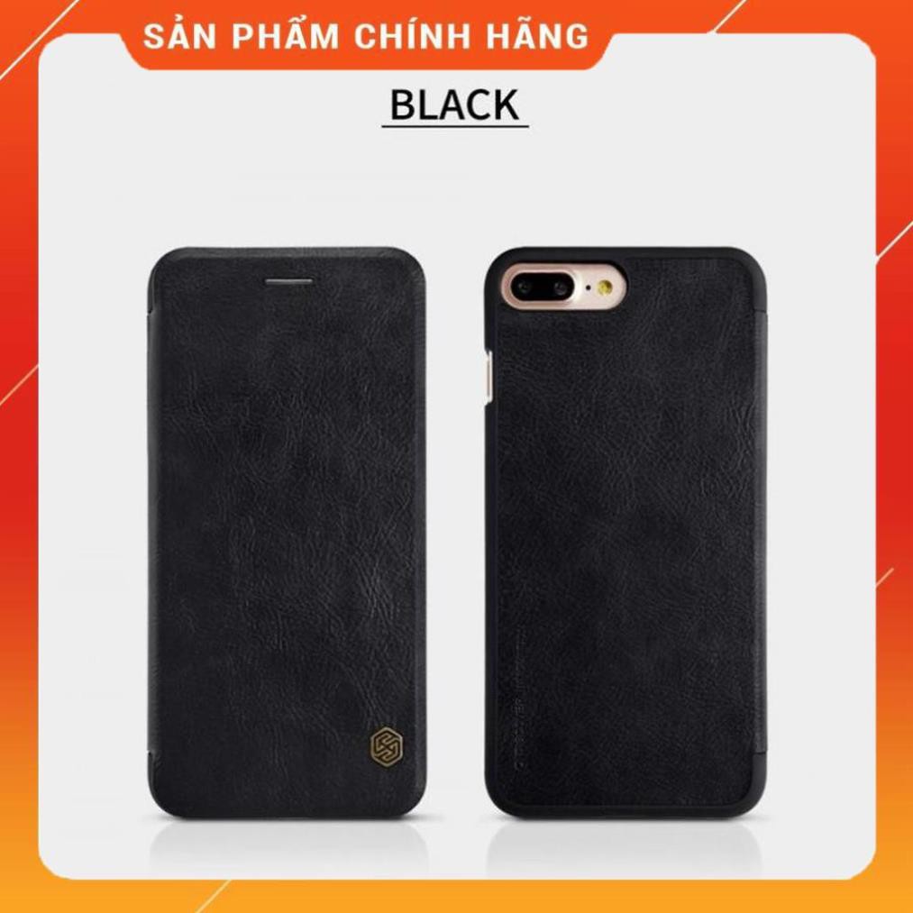 Bao da da thật chính hãng Nillkin Qin cho iPhone 7 Plus / iPhone 8 Plus sang trọng cao cấp có ngăn đựng thẻ