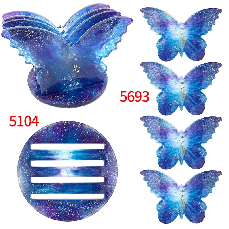 Sa Khuôn Silicon Làm Giá Đỡ Resin Epoxy Hình Bướm