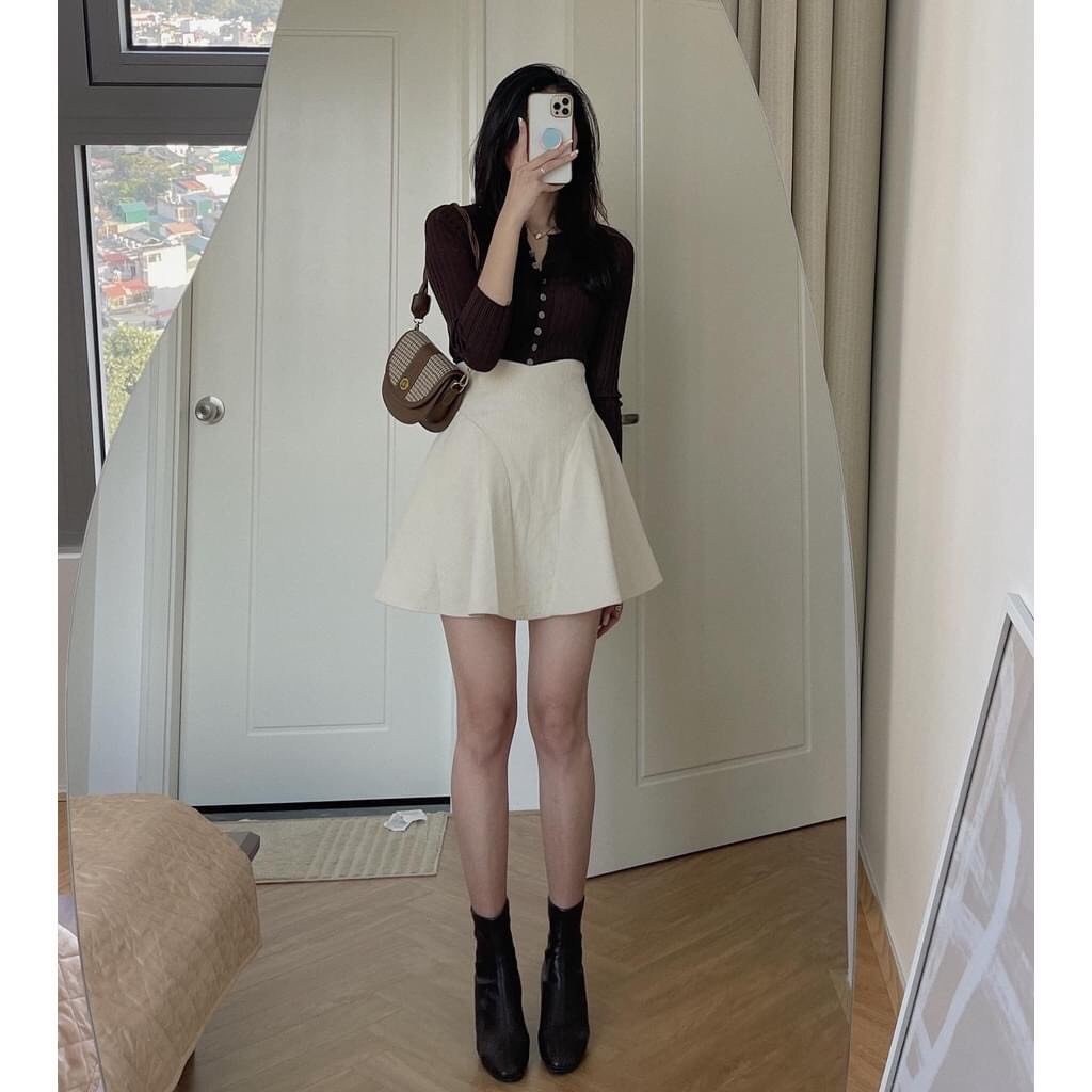 CHÂN VÁY NHUNG DÁNG XÒE XINH XẮN ĐIỆU ĐÀ | BigBuy360 - bigbuy360.vn