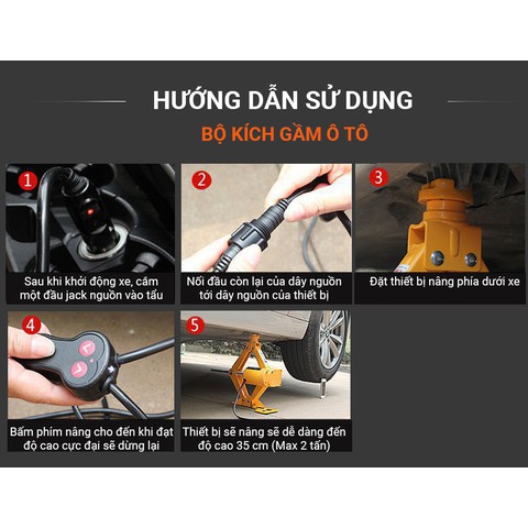 Bộ kích ô tô, cứu hộ, máy mở ốc, bơm lốp ô tô Tự Động JK02