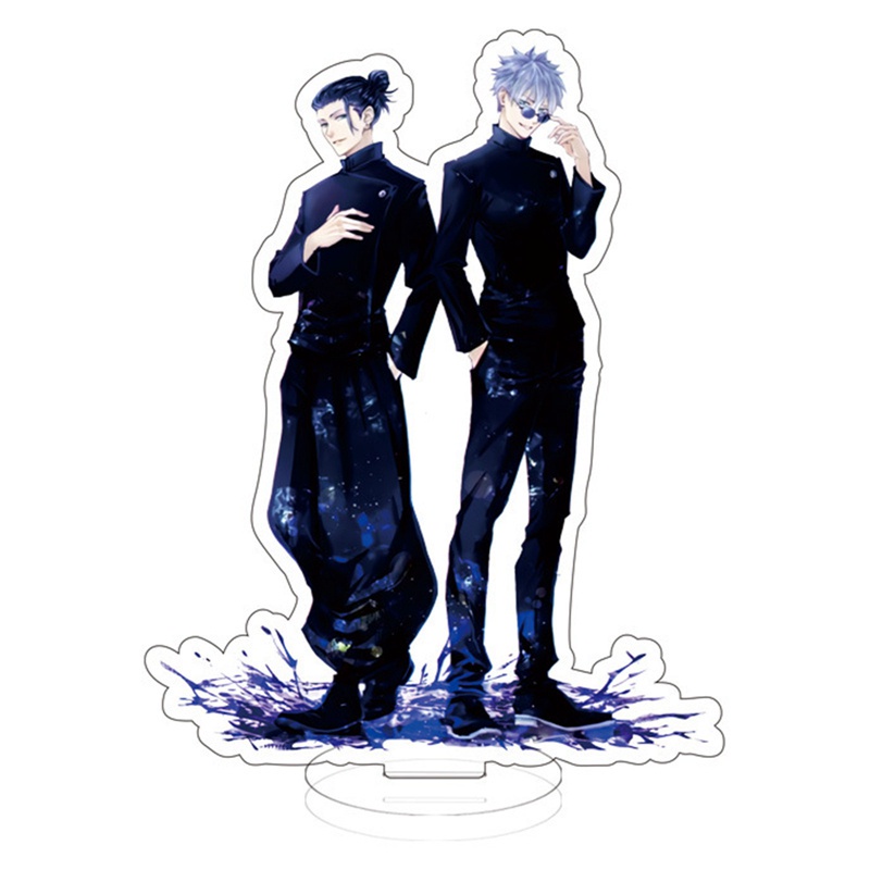Mô hình acrylic nhân vật phim hoạt hình Anime Jujutsu Kaisen Gojo Satoru Fushiguro Megumi kèm đế đỡ