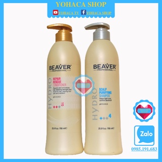 Dầu Gội chống rụng sạch gàu Beaver 4+ Dầu xả Beaver 5+ Tái tạo 768ml
