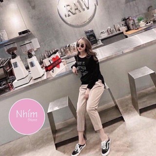 [Hot] Quần baggy dạ gân