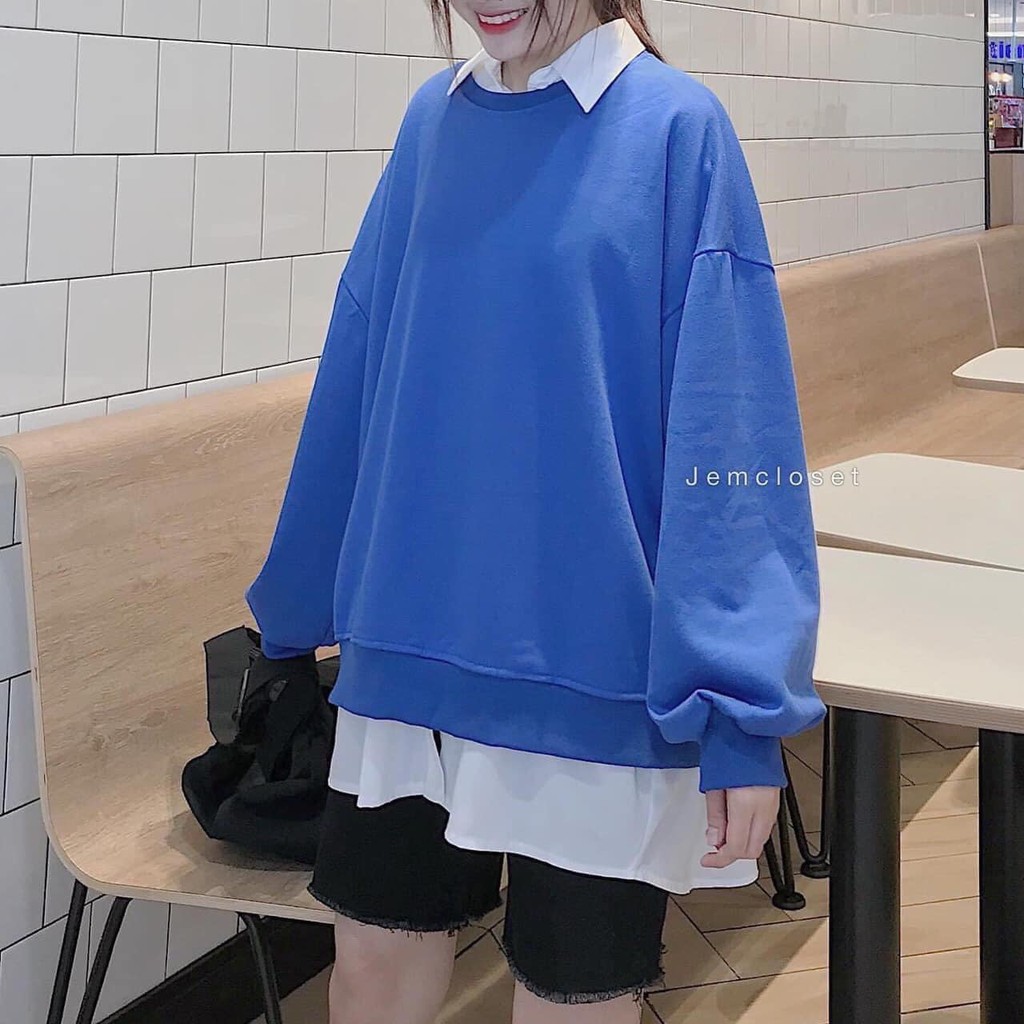 Áo nỉ dài tay số 34 Unisex form rộng cực đẹp | BigBuy360 - bigbuy360.vn