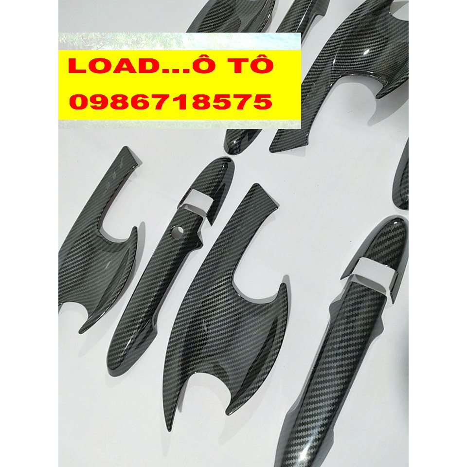 Ốp Tay Nắm Và Hõm Cửa Honda City 2022-2018 Vân carbon Cao Cấp