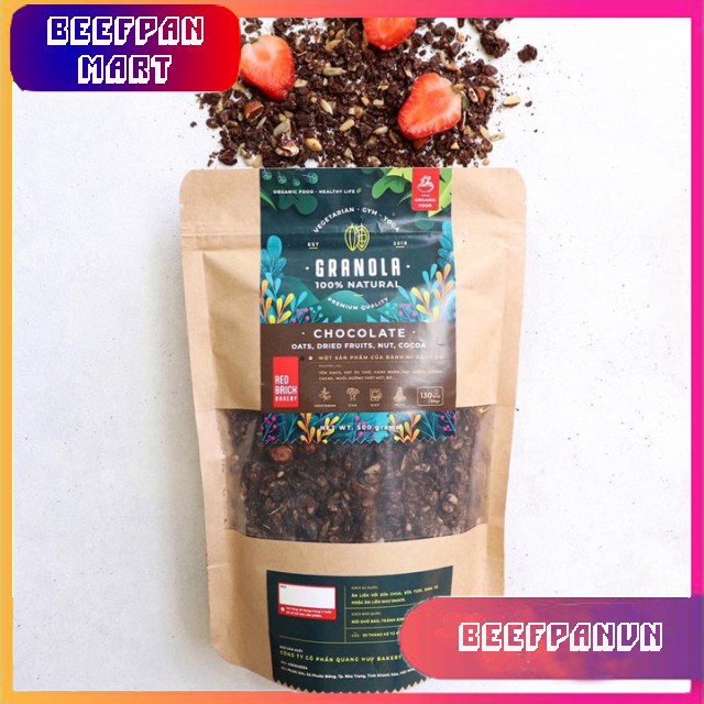 Ngũ Cốc Granola 500g - Red Brick - Ăn Kiêng - Giảm Cân - Vị Ngọt Tự Nhiên Từ Đường Thốt Nốt | BigBuy360 - bigbuy360.vn