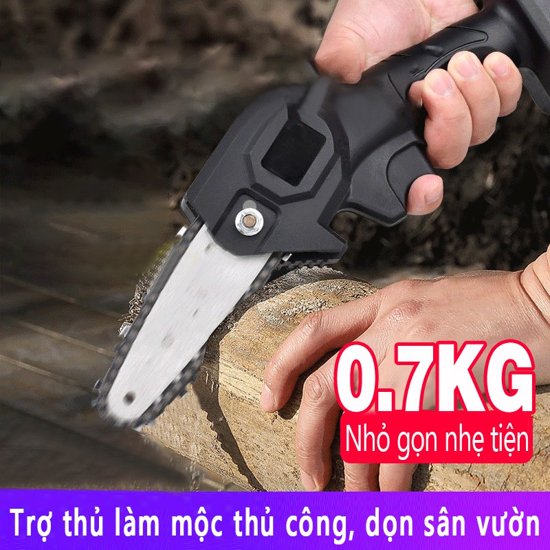 Máy cưa gỗ gia đình cầm tay nhỏ Máy cưa tỉa mini cầm tay pin sạc pin Lithium Máy cưa xích điện miniMáy cưa xích điện nhỏ