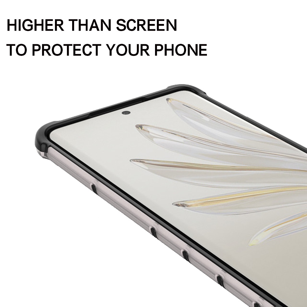 Ốp Điện Thoại Nhựa Cứng Trong Suốt Chống Sốc Họa Tiết Tổ Ong Cho HuaWei Honor X9 X8 X7 9C 9S 9X Lite 8X