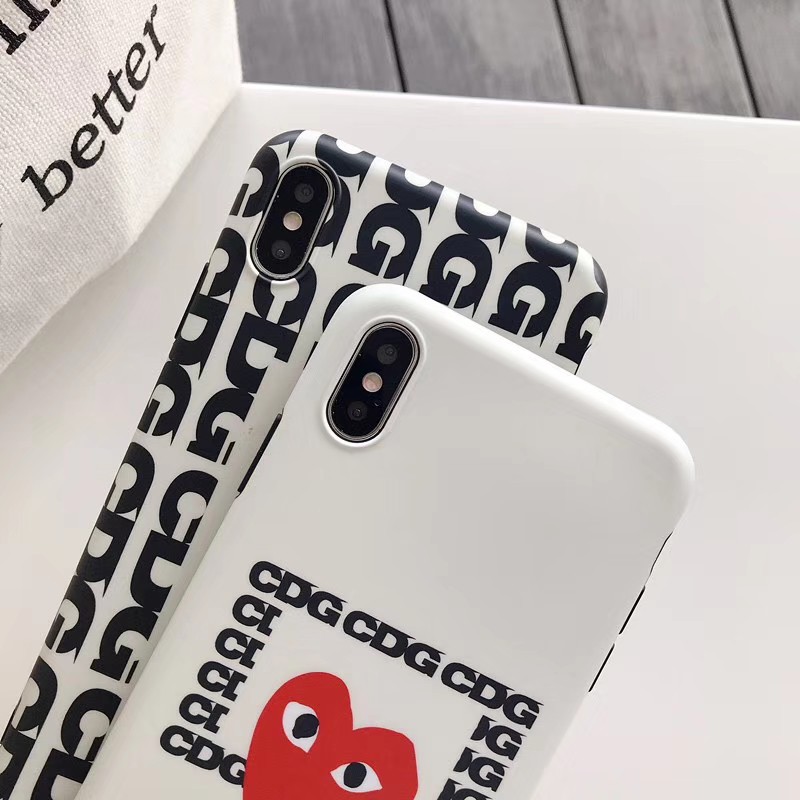 Ốp Lưng Điện Thoại Nhựa Mềm comme des garcons PLAY Case phù hợp cho iPhone12 mini 11 PRO MAX 6/6s 7/8plus SE2 X/XS XR XSMAX #HG392