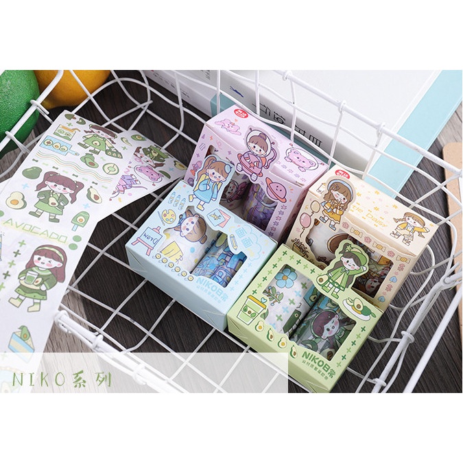 Washi tape set 2 cuộn WS03 - Băng keo dán họa tiết cute
