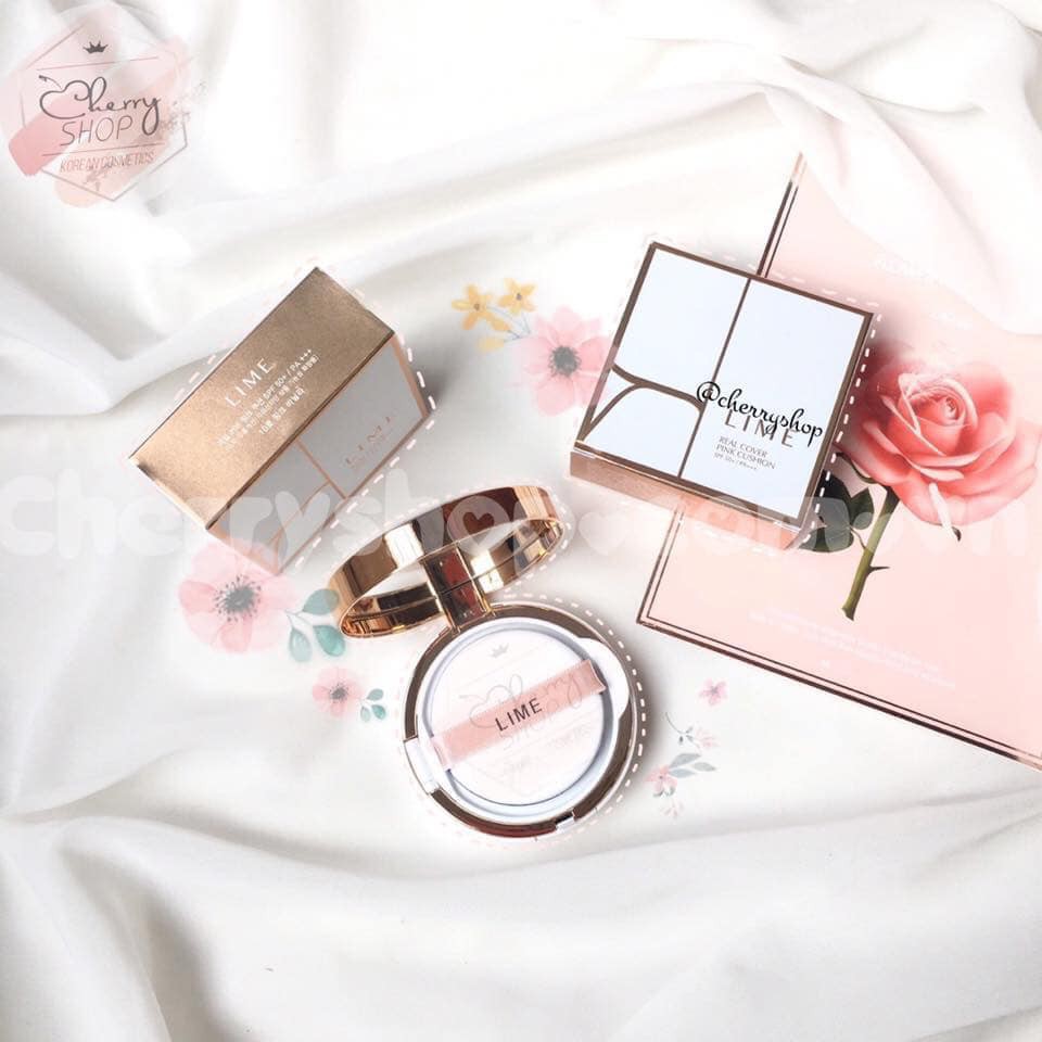 PHẤN NƯỚC CUSHION LIME REAL COVER PINK SPF 50+/PA+++