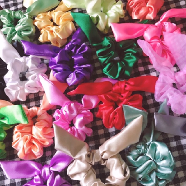 Scrunchies thắt nơ nhiều màu thương hiệu X xinh xắn
