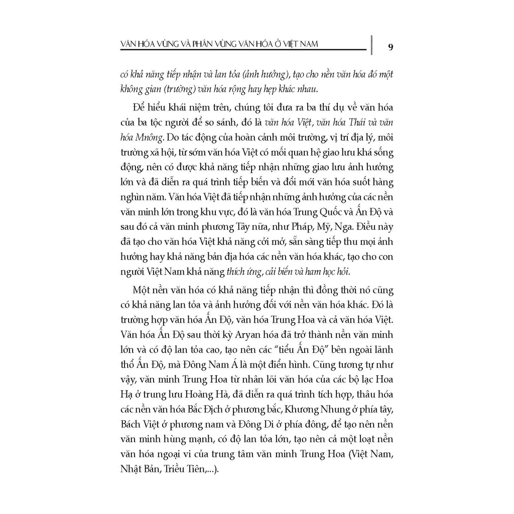Sách - Văn Hóa Vùng Và Phân Vùng Văn Hóa Việt Nam