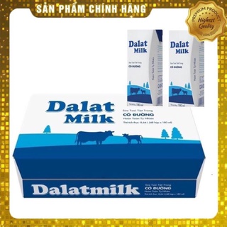 Thùng 48 hộp sữa Đà Lạt Milk có đường/ít đường/ không đường.
