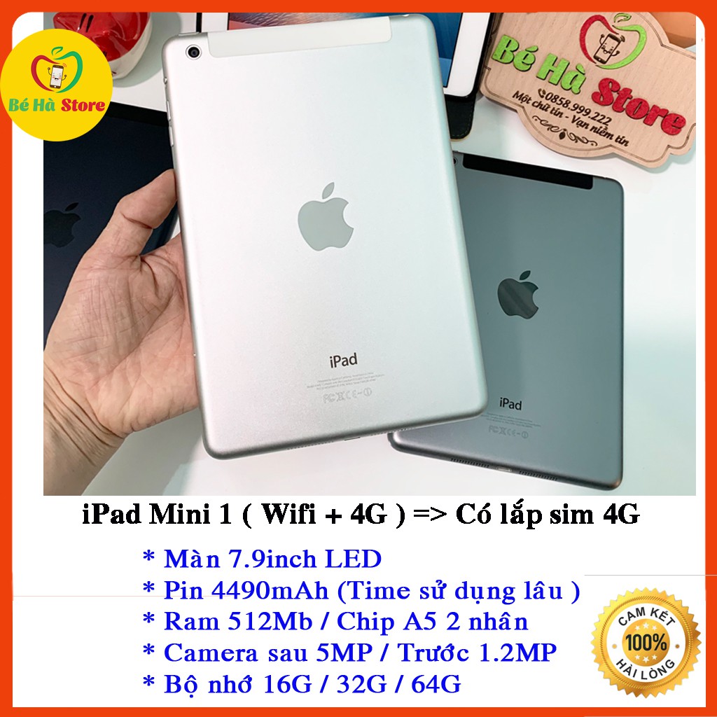 Máy Tính Bảng iPad Mini - 16/ 32/ 64Gb Chính Hãng - Zin Đẹp 99% - Màn 9.7inch nhỏ gọn | WebRaoVat - webraovat.net.vn