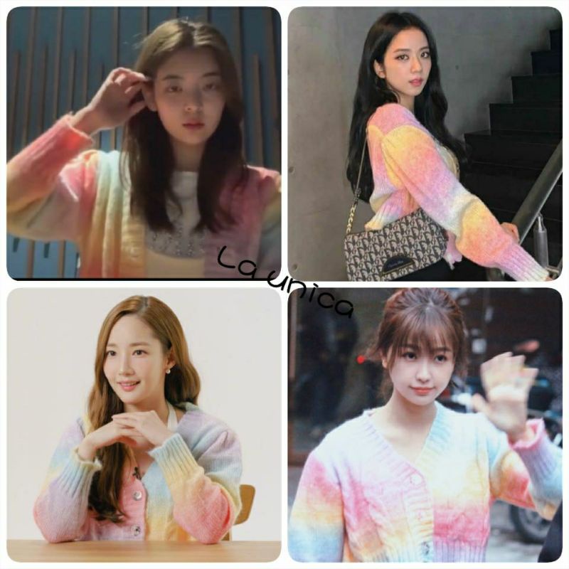 < Cheap moment Idol Kpop > Áo khoác len phong cách Jisoo Blackpink, Lia ITZY, Park Min Young, N. Thư Hân