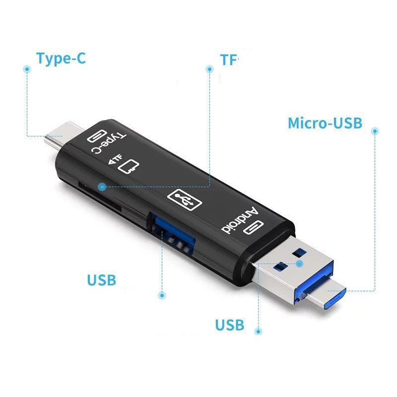 Đầu Đọc Thẻ Nhớ Đa Năng Otg / Type-c / Micro Sd / Usb / Sd