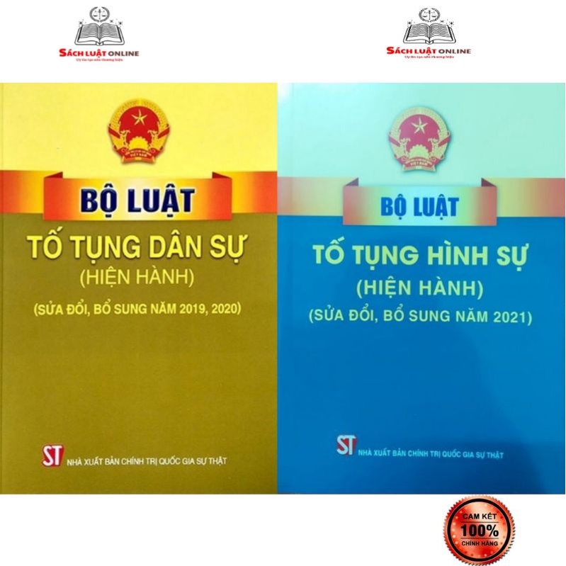 Sách - Combo 2 cuốn Bộ luật tố tụng dân sự  + Bộ luật tố tụng hình sự