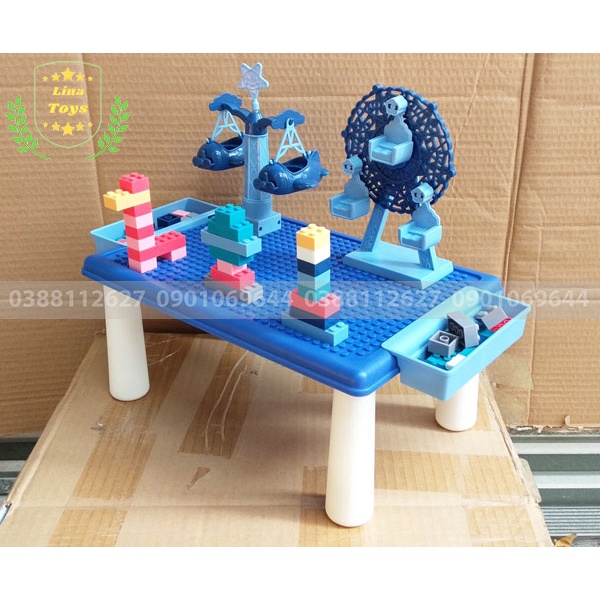 FREESHIP Bàn chơi lego xếp hình thông minh 69 chi tiết cho bé toả sáng