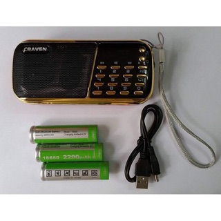 Đài Craven 3 pin kèm thẻ nhớ + copy sẵn file học liệu