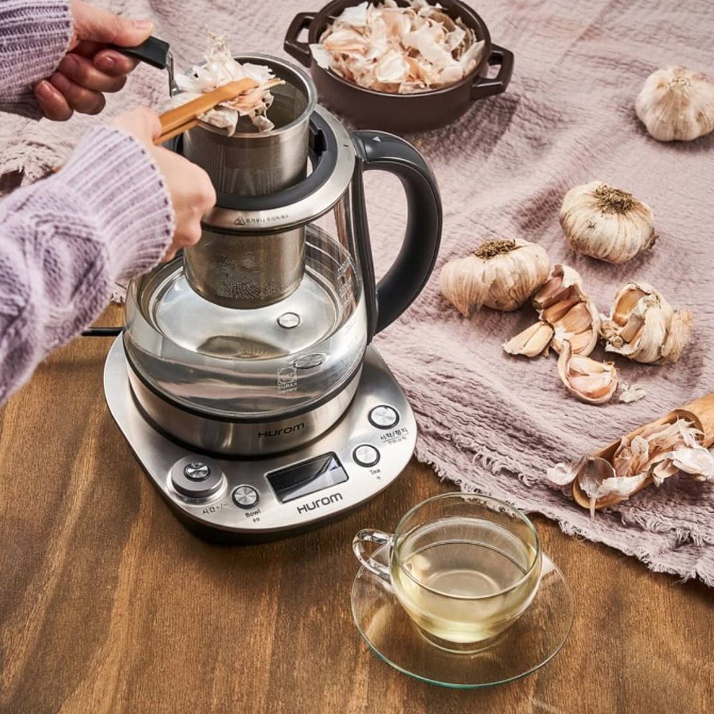 Ấm pha trà chưng yến HUROM Tea Master TM-P02FSS - Nội địa Hàn