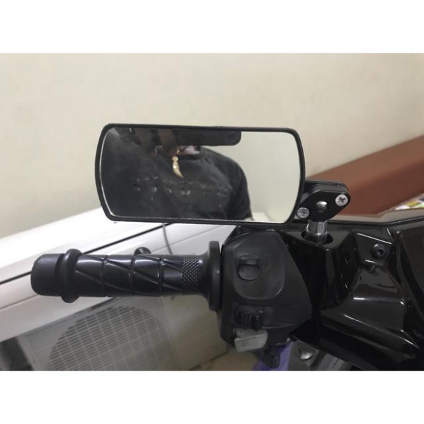 PBO Gương xe máy hình chữ nhật, gương nhỏ chiếu hậu dùng cho mọi loại xe 50 AO14