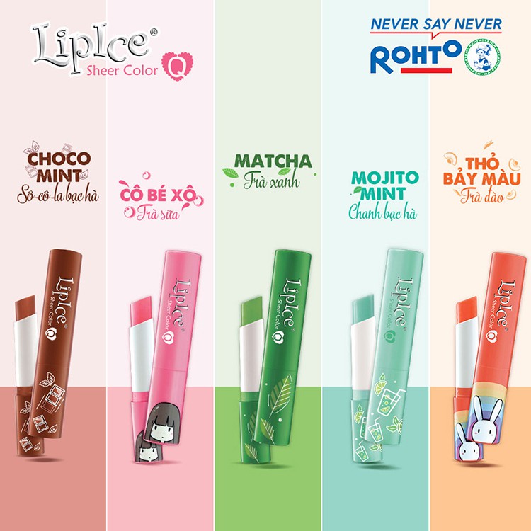 Son Dưỡng Môi Lipice Sheer Color Q Choco Mint 2.4g (Hồng Ửng Đỏ)