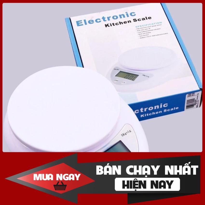 Cân Tiểu Ly 5 Kg Electronic Kitchen Scale – cân thực phẩm gia vị nhà bếp tiện dụng