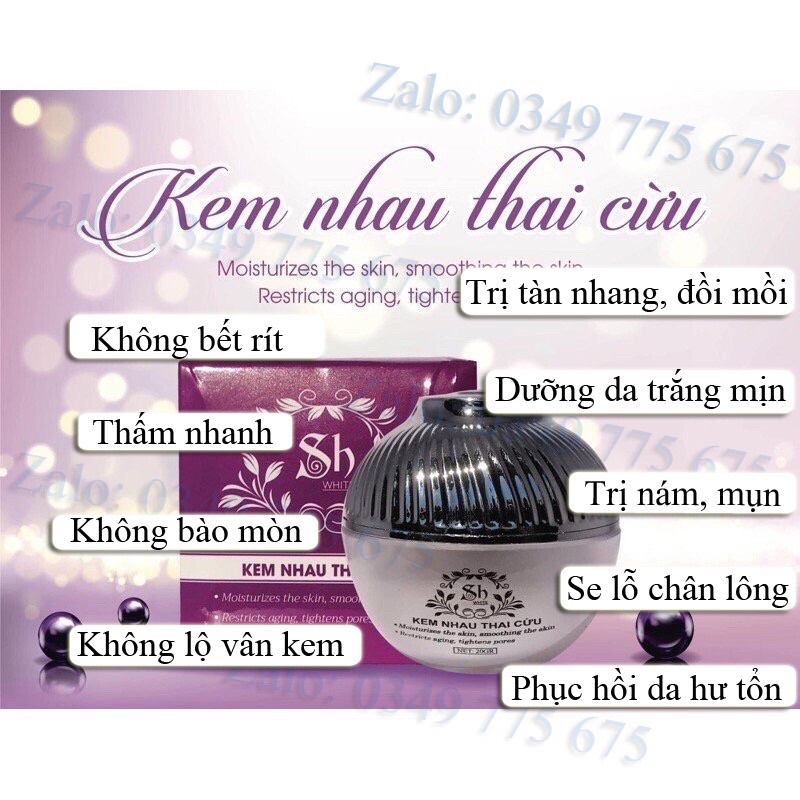 Kem face Nhau thai cừu SH White