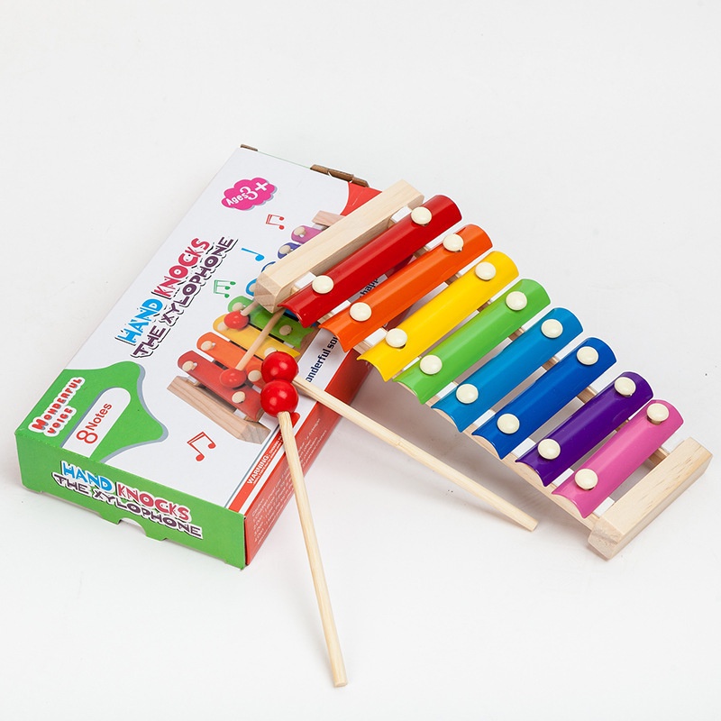 [ĐỒ CHƠI ÂM NHẠC] Bộ đồ chơi đàn gỗ 8 quãng cho bé giúp kích thích khả năng cảm quan âm thanh KingKids