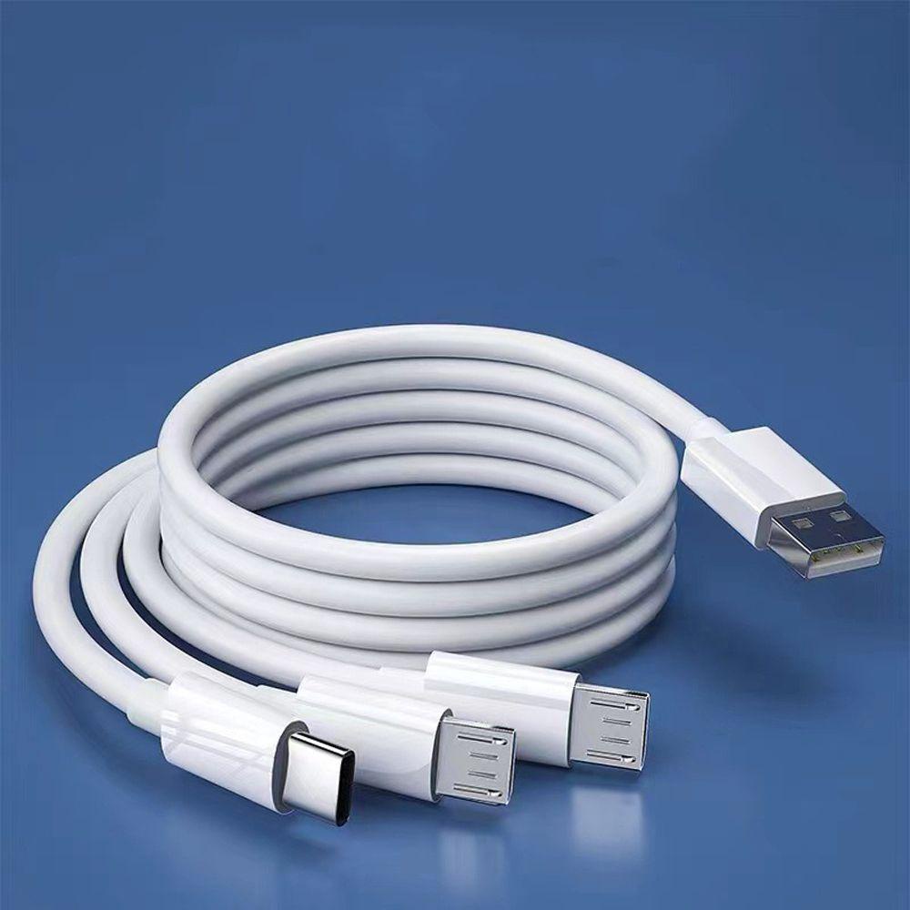Dây Cáp Sạc Truyền Dữ Liệu Micro USB Loại C 3 Trong 1